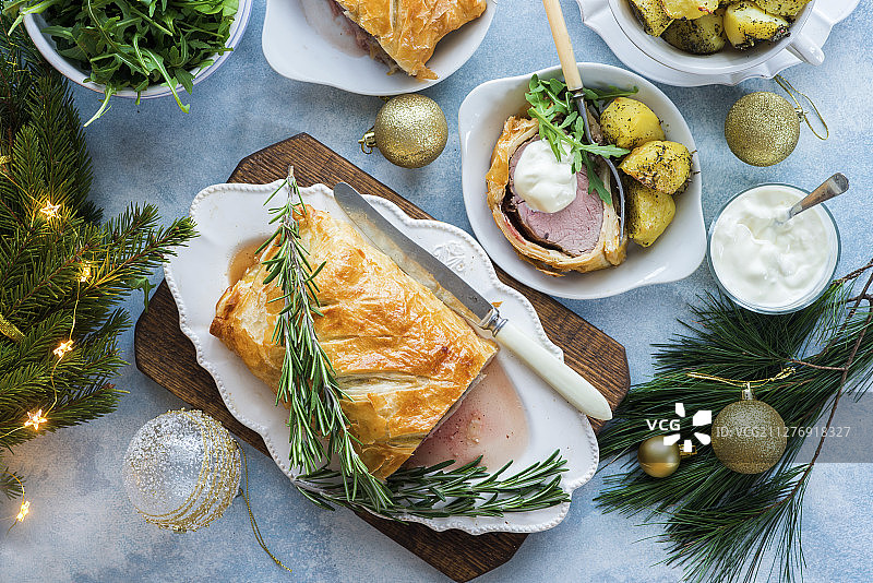 圣诞惠灵顿牛肉图片素材