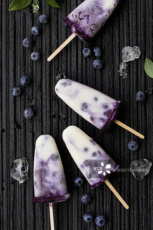 蓝莓酪乳冰棒图片素材