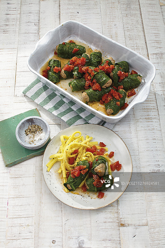 施瓦本地区菠菜卷图片素材