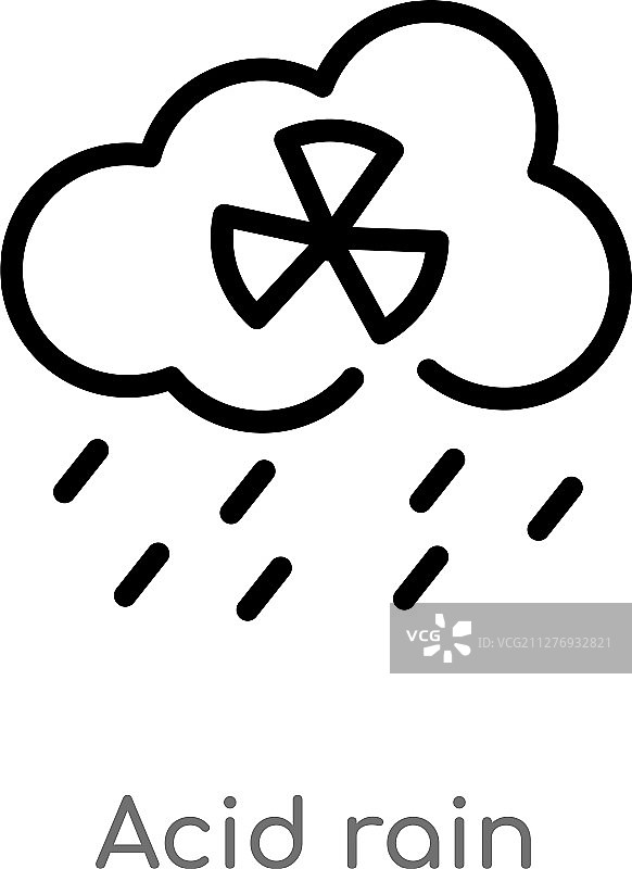 酸雨轮廓图标图片素材