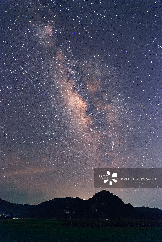罗定市苹塘镇的星空银河图片素材