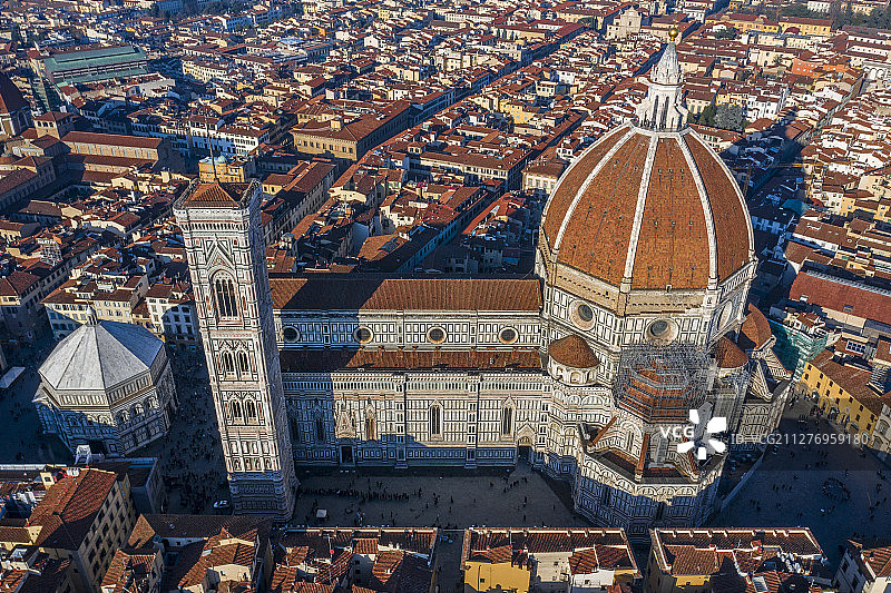 翡冷翠 佛罗伦萨 圣母百花大教堂 航拍图片素材