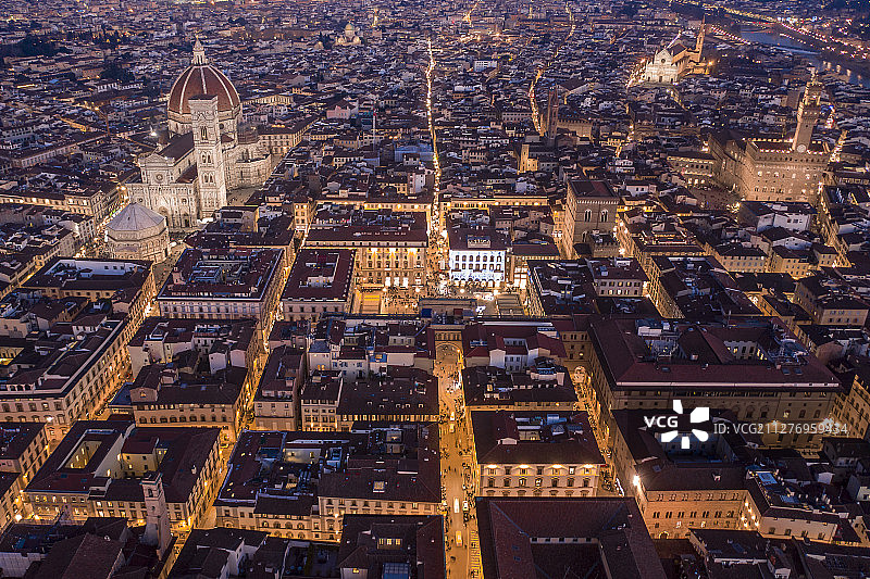 翡冷翠 佛罗伦萨 圣母百花大教堂 航拍图片素材