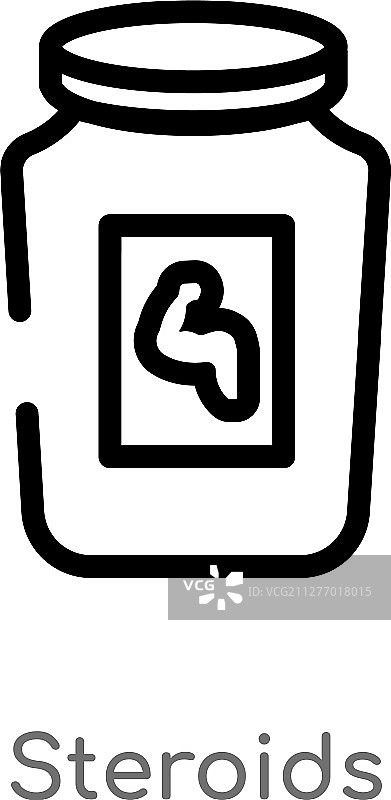 类固醇黑色简约线条轮廓图片素材