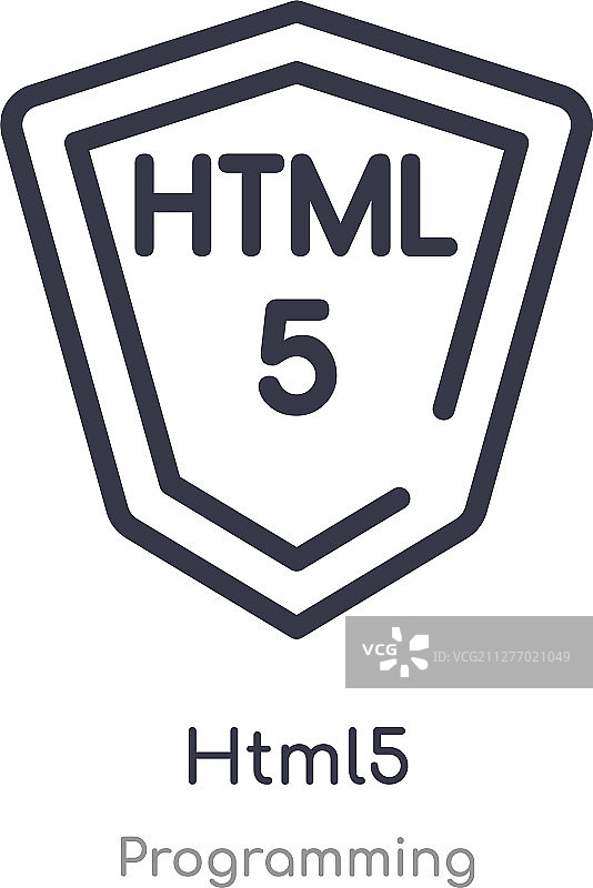 HTML5编程轮廓图标图片素材