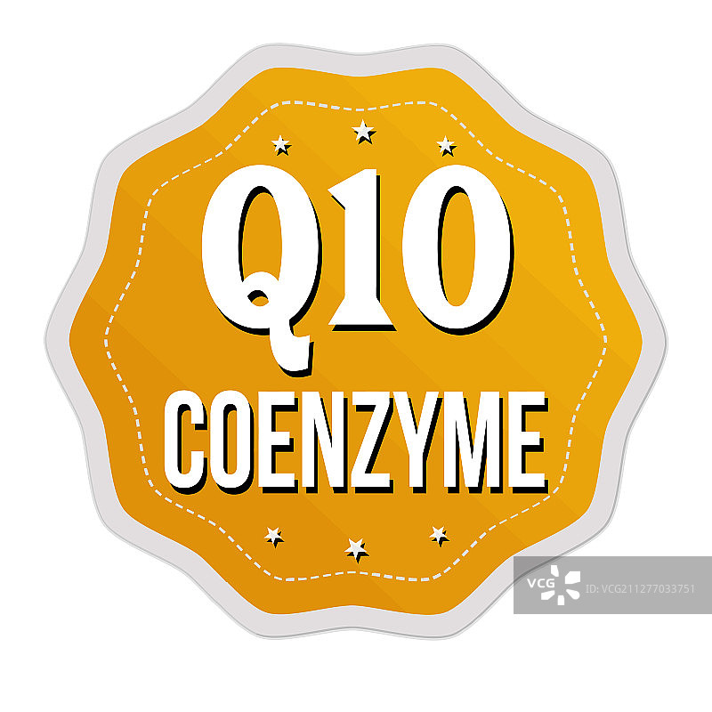 辅酶Q10标签或贴纸图片素材