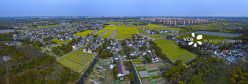 上海城市景观浦江镇全景航拍图片素材