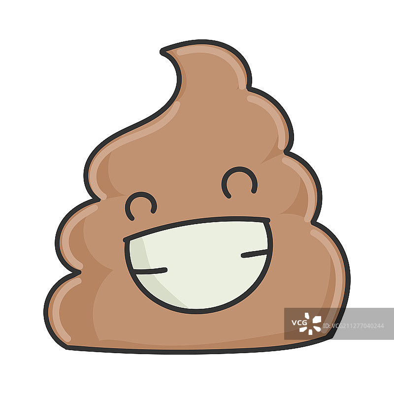 快乐微笑的便便卡通角色图片素材