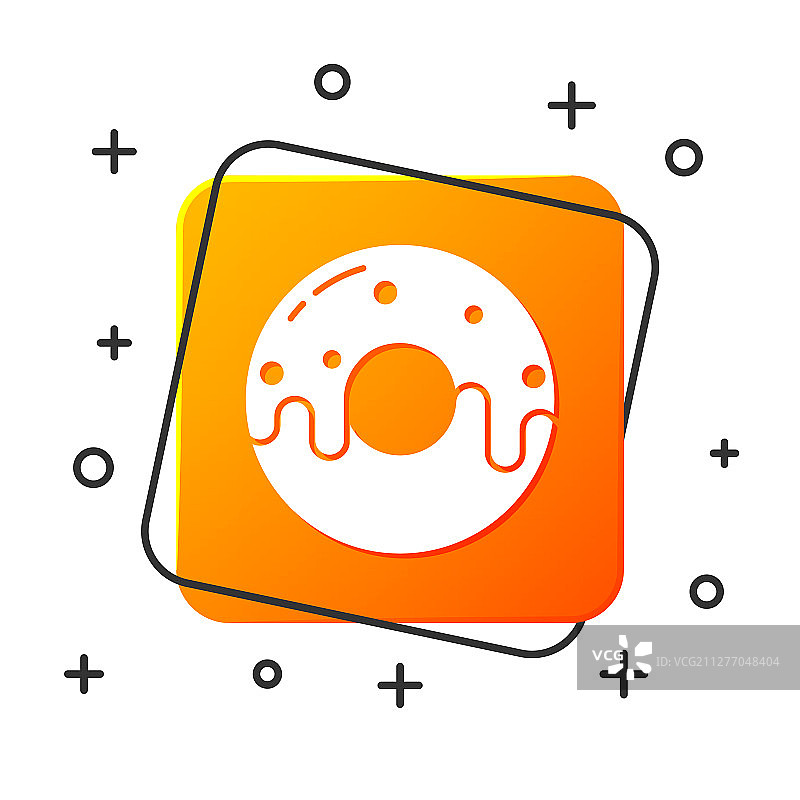 白色甜甜圈与甜釉图标图片素材