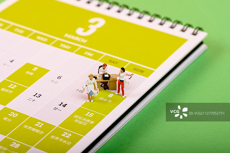 台历上的妇女节图片素材