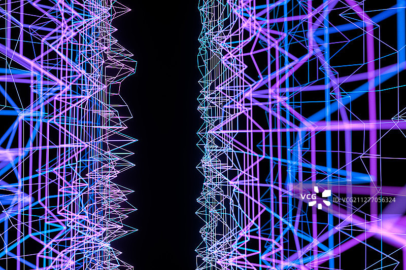 起伏渐变的纹理条纹背景 三维渲染图片素材