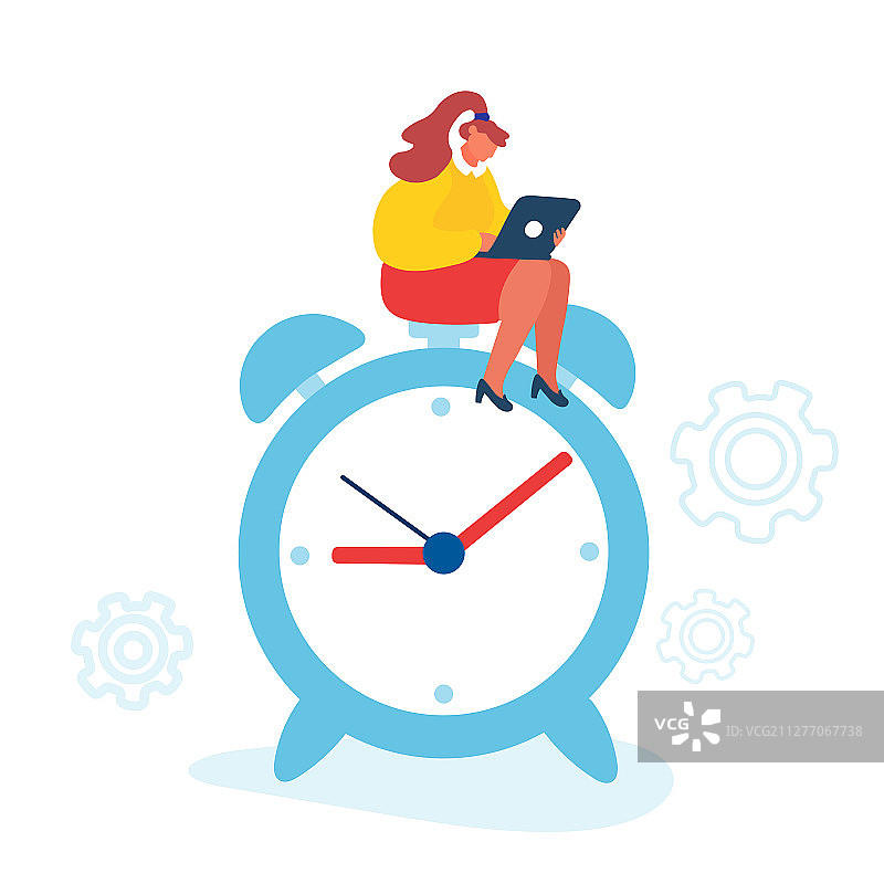 商务工作流程概念女商人图片素材