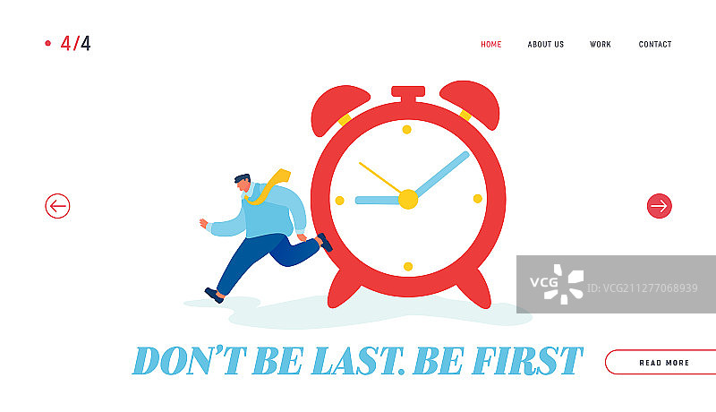 时间资源网站着陆页商务人士图片素材