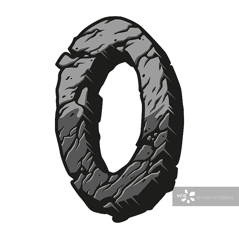 灰色沙漠设计字母O概念图片素材