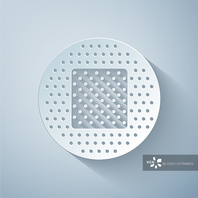 剪纸风格绷带膏药图标，灰色背景图片素材