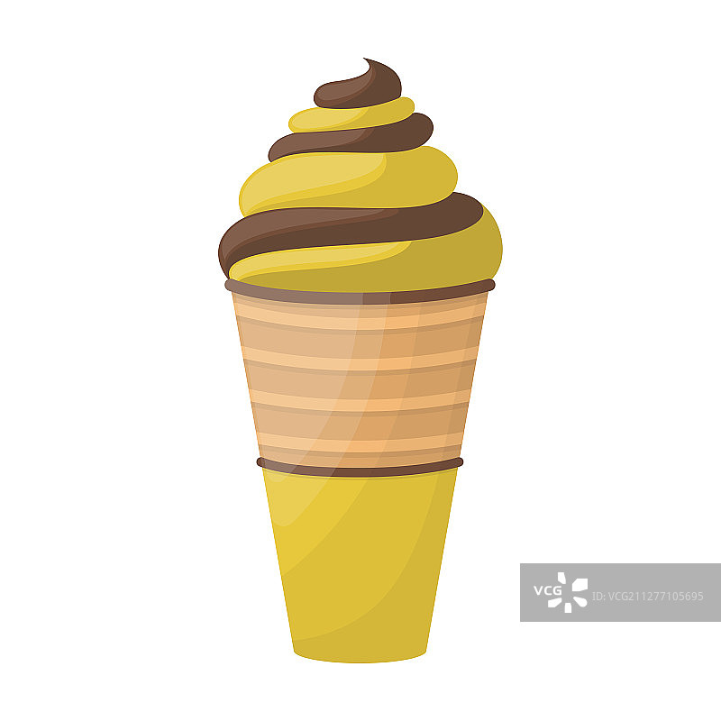 锥形冰淇淋卡通图标图片素材