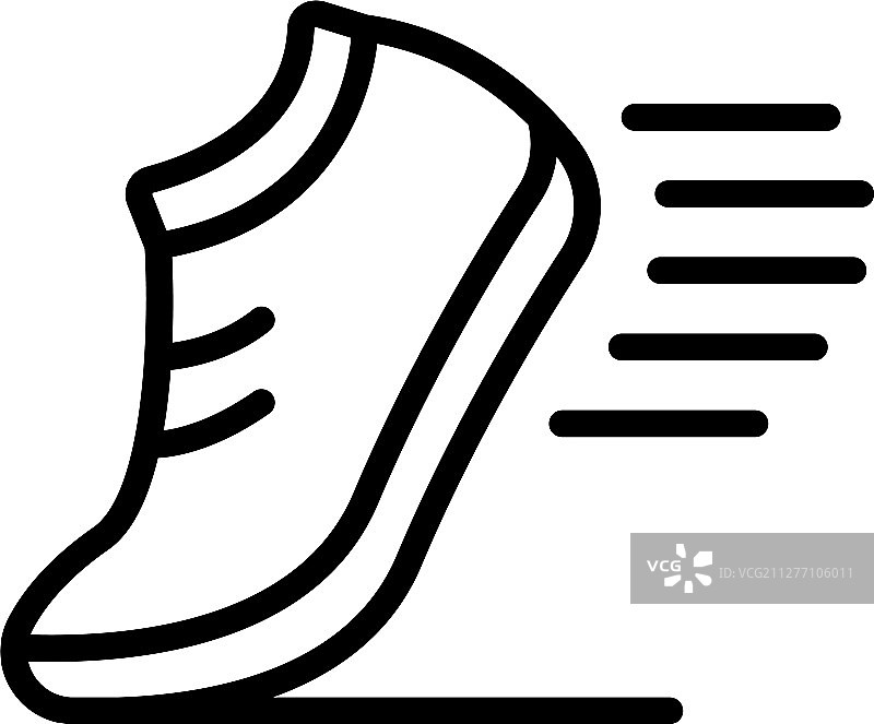 跑鞋图标轮廓样式图片素材