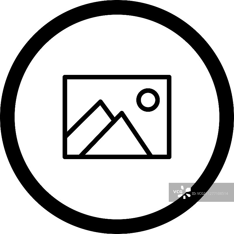 白色背景圆形轮廓画廊图标图片素材