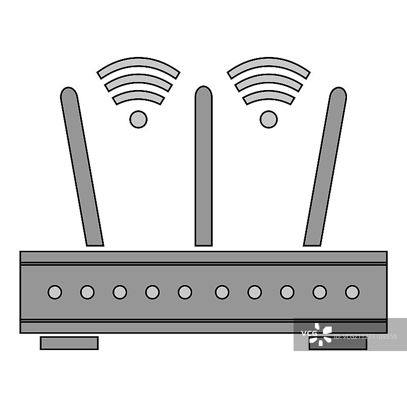 白色背景上的路由器图标图片素材