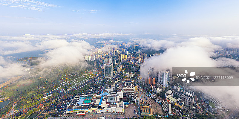 广东珠海 航拍香洲区吉大图片素材
