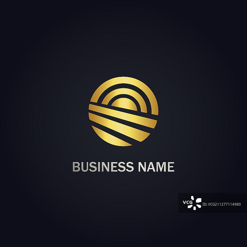 圆形抽象景观Logo图片素材
