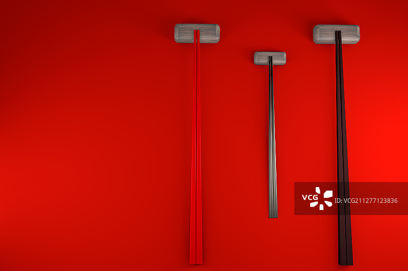 3d渲染的中国元素：筷子图片素材