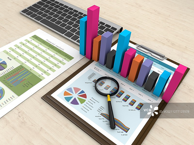 柱状图图表数据图片素材
