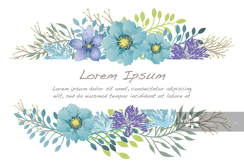 水彩花卉背景图片素材