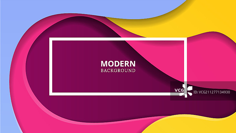 切割纸张抽象彩色波浪背景图片素材