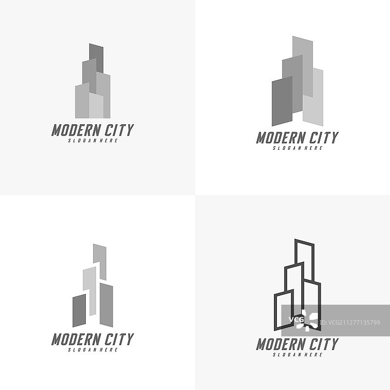现代城市Logo设计模板（地产）图片素材