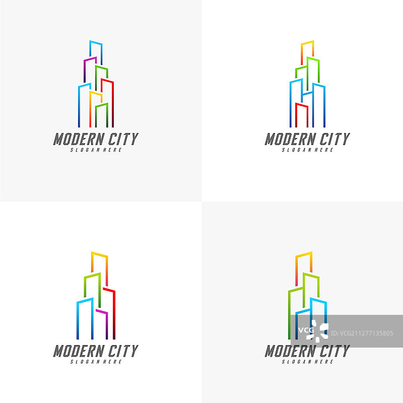 现代城市Logo设计模板（地产）图片素材