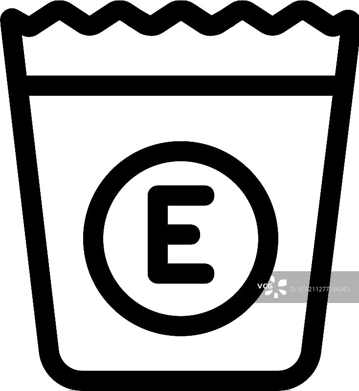 维生素E补充剂轮廓图标图片素材