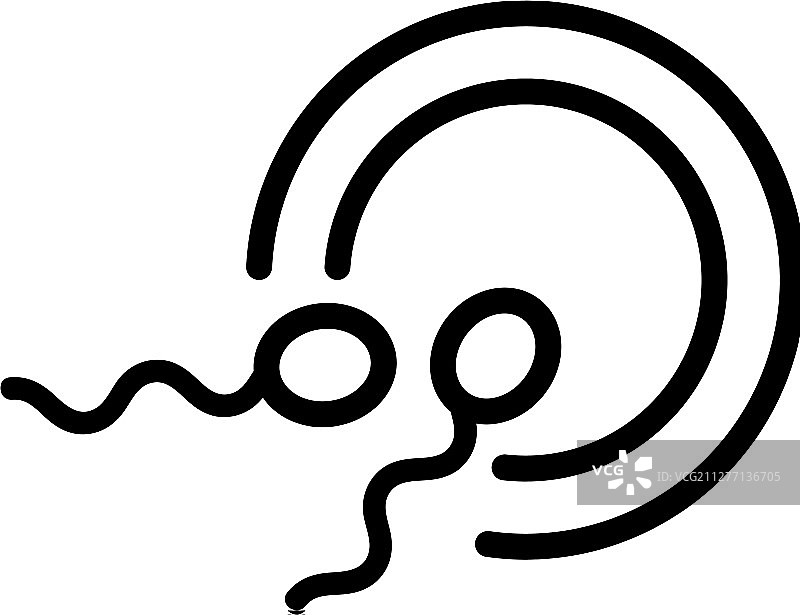 精子和卵子图标轮廓符号图片素材