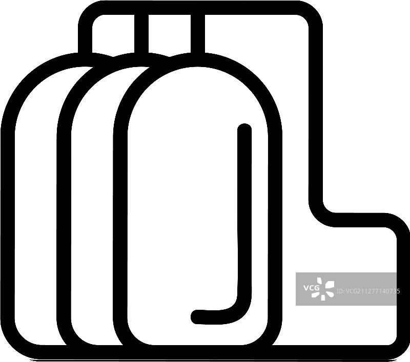 带有燃油图标的孤立轮廓水库图片素材