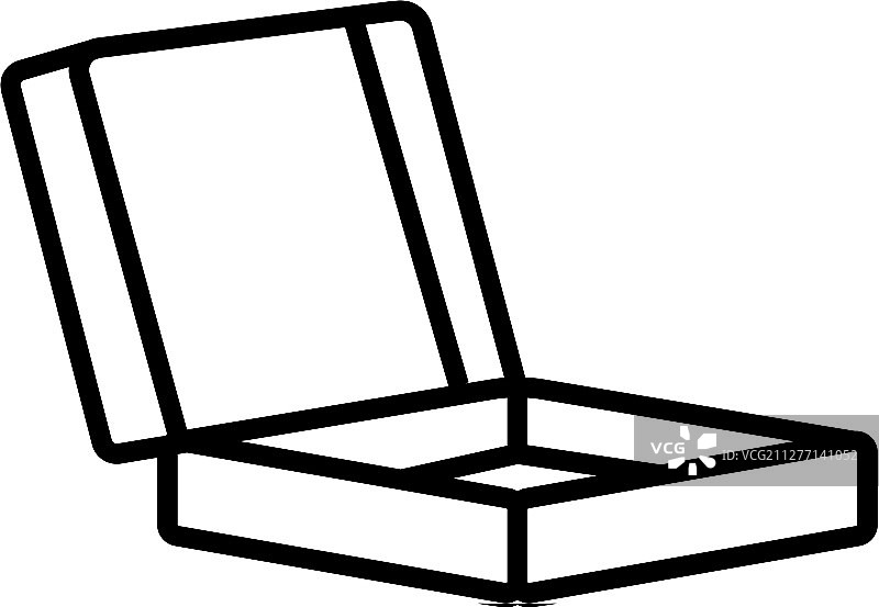 比萨盒轮廓图标图片素材