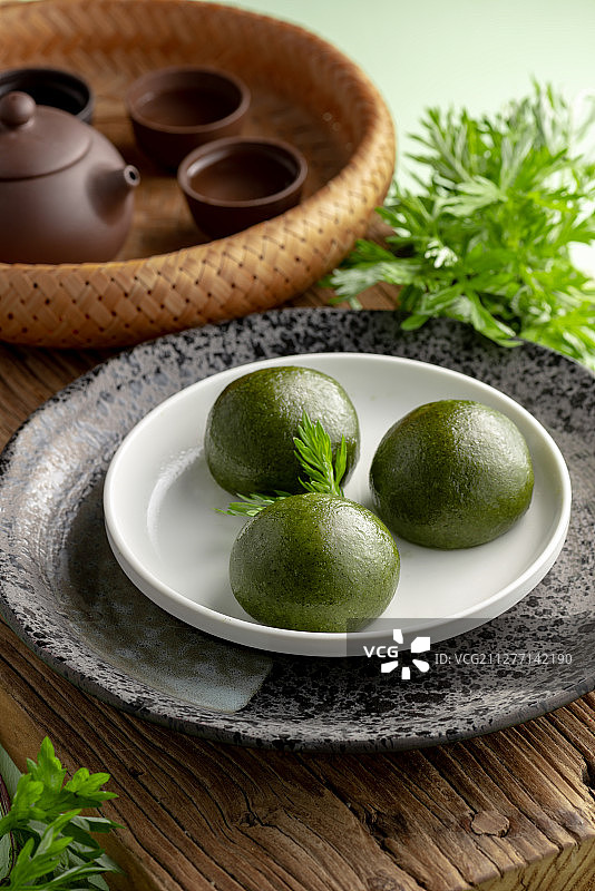 清明节艾草青团图片素材