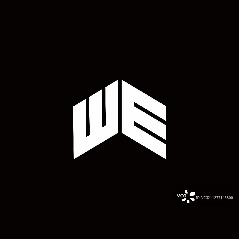 现代WE标志字母组合设计模板图片素材