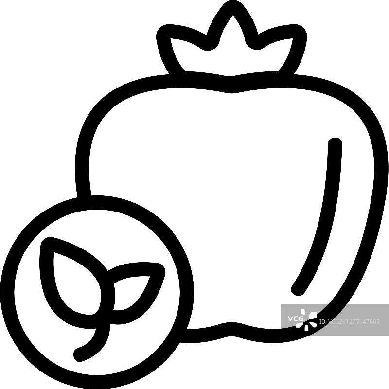 天然石榴图标轮廓图片素材