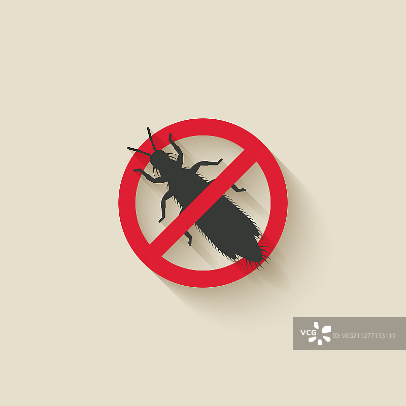 蓟马剪影害虫禁止标志图标图片素材