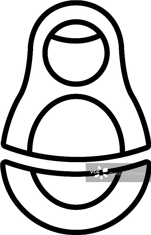 套娃图标独立轮廓符号图片素材