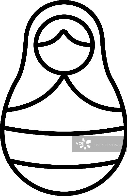 套娃图标独立轮廓符号图片素材