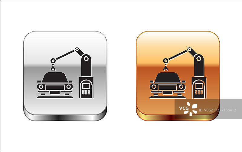 黑色工业机器机械手臂图片素材