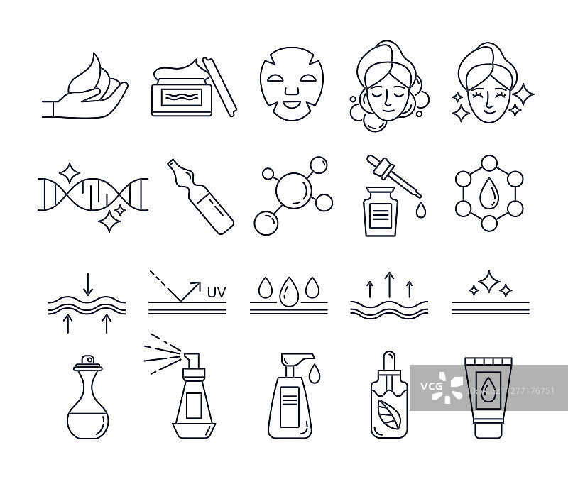 黑白护肤美妆化妆品图片素材