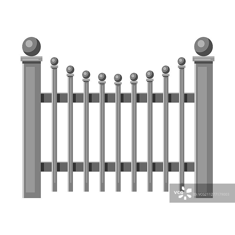 锻造金属围栏图片素材