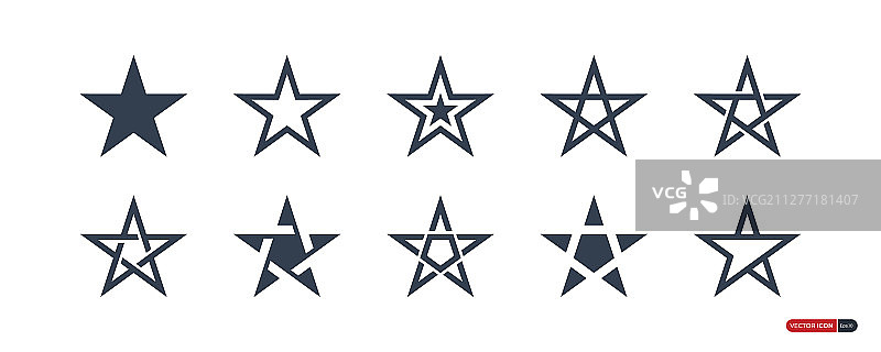 星星图标Logo扁平设计图片素材