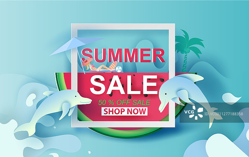 西瓜特惠夏季促销banner图片素材