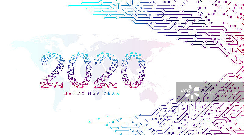 圣诞节和2020新年文本设计图片素材