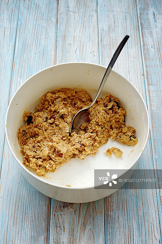 用于麦片饼干的纯素曲奇面团图片素材