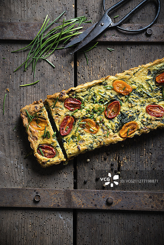 素食菠菜绿豆意式烘蛋图片素材