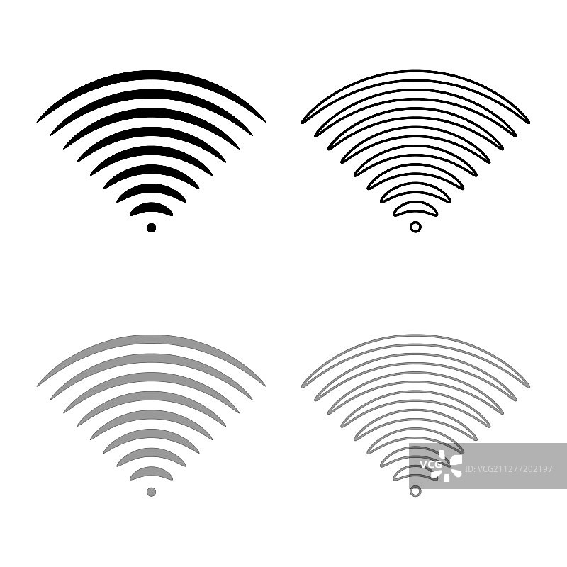 无线电波声音信号发射器图标矢量图图片素材